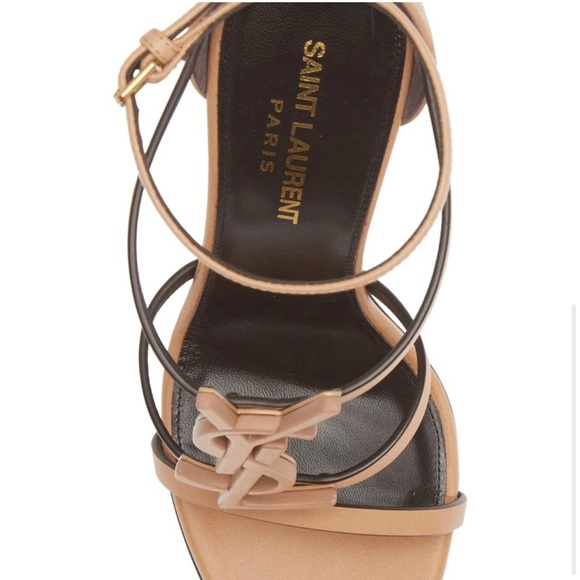 Saint Laurent Tan Strappy Heels - Picture 3 of 7